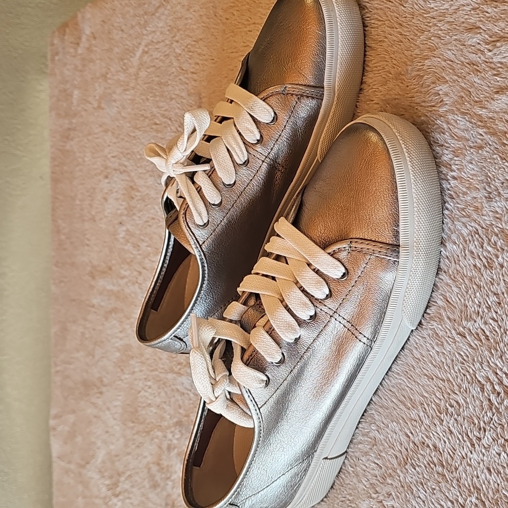 Frye Metallic Pewter/Silver Women's Sneakers